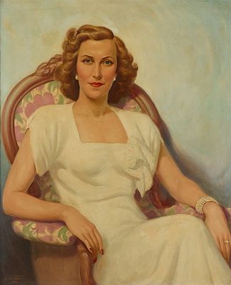 J. Clinton Shepherd Portrait Painting. J. Clinton Shepherd (American, 1888-1975). Oil on canvas 