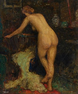 Attr. Bernard de Maere "Nude Woman" Painting. Attributed to Bernard de Maere (Belgian 