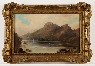 James Isaiah Lewis "Loch Lomond" Oil Painting. James Isaiah Lewis (British, 1960-1934). Oil on 