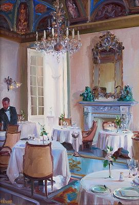 Lindsay Goodwin "Belle Epoque" Painting. Lindsay Goodwin (American, b. 1982). Oil on canvas 