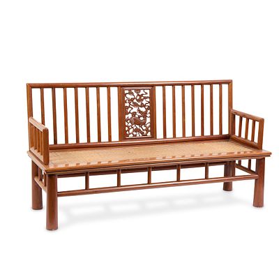 20th c. Chinese Qing Dynasty Huanghuali Bench. Chinese Qing dynasty huanghuali bench, 20th 