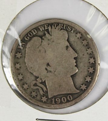 1900-O BARBER HALF DOLLAR. VG/XG. ESTIMATE: $50-$75