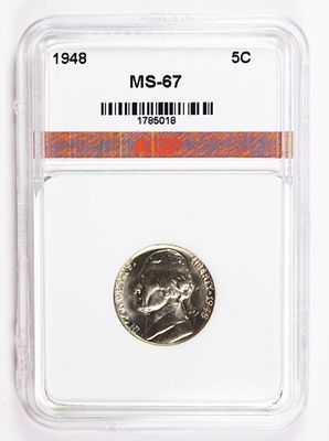 1948 JEFFERSON NICKEL. AGP MS 67. ESTIMATE: $50-$75