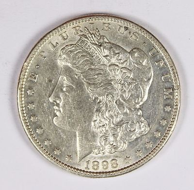 1898-S MORGAN SILVER DOLLAR. AU/BU. ESTIMATE: $300-$400