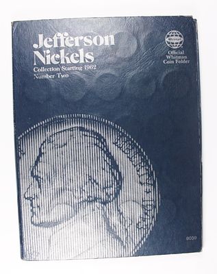 PARTIAL FILLED JEFFERSON NICKEL ALBUM. WHITMAN NUMBER 2. STARTING AT 1962. MISSING 1978-D. 