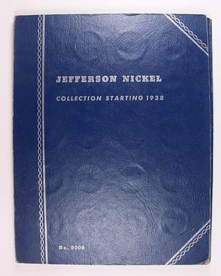 PARTIAL ALBUM OF JEFFERSON NICKELS. 1938-1958. MISSING 1941-S AND 1944-P. ESTIMATE: $150-$200