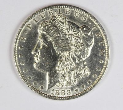 1883-O MORGAN SILVER DOLLAR. UNC. ESTIMATE: $50-$75