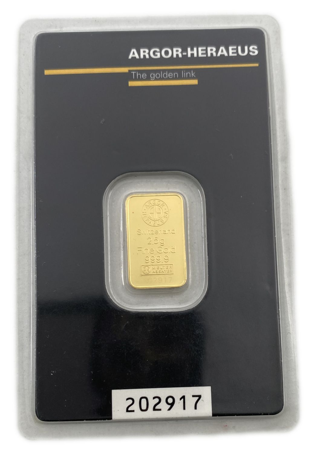 Precious metal ingots - 999.9 pure gold, 2.5 g - Made in Switzerland