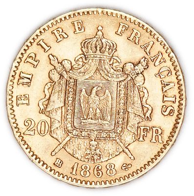 France - 20 Francs 1868 BB - Napoleon III - Gold 900, 6.45g, 22mm
. Only 10% Commission + VAT on 
