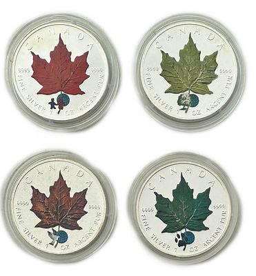 Canada - 5$ Maple Leaf "protect the world" - Four Seasons 2002 - 4x1 oz Silver
. Four Seasons 