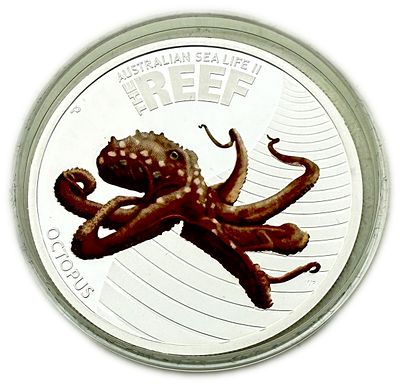 Australia - 50 Cents 2012 - Elizabeth II 4th Portrait - Octopus - Silver 999, 15.57g (0.5 OZ) 