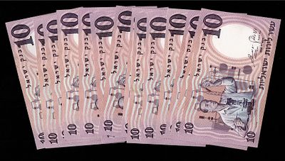 Israel - 14 banknotes of 10 Pounds (Lirot) 1958 - Blue Serial Number - Different prefix - Most 