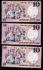 Israel - 14 banknotes of 10 Pounds (Lirot) 1958 - Blue Serial Number - Different prefix - Most Image - 5
