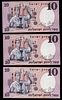 Israel - 14 banknotes of 10 Pounds (Lirot) 1958 - Blue Serial Number - Different prefix - Most Image - 7