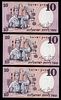 Israel - 14 banknotes of 10 Pounds (Lirot) 1958 - Blue Serial Number - Different prefix - Most Image - 9