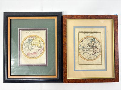 Alain Manesson Mallet (France, 1630-1706), "Carte Generale" and "Novvaux Continent Amerique" 