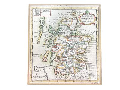 Robert Morden, "Scotland Map" A framed antique map of Scotland by Robert Morden, possibly from 
