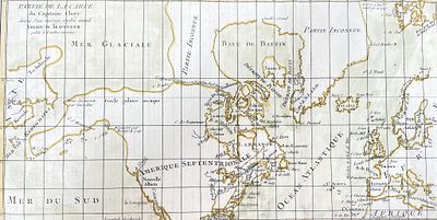 Alexander Cluny, "Carte de la Partie de la Carte du Capitaine Cook" A framed historical map 