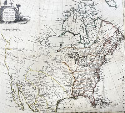 Thomas Kitchin (London, 1755-1770), "North America" A framed antique map titled North America' 