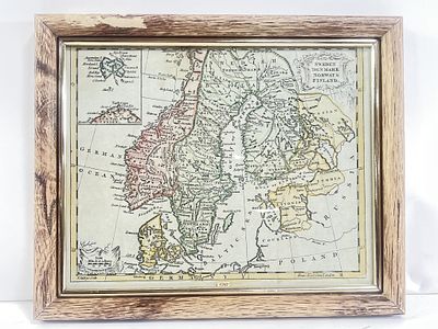 Thomas Jefferys, "Sweden, Denmark, Norway, and Finland" An antique map of Sweden, Denmark 