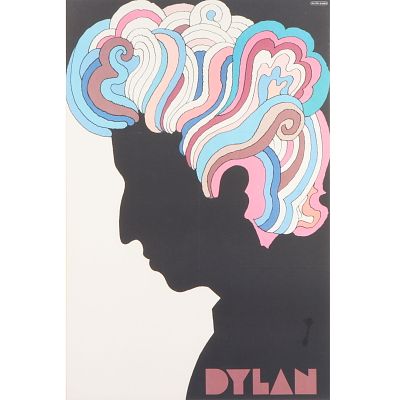 Milton Glaser, Original Folded Poster for Bob Dylan Greatest Hits Record, 1967 Poster 32 3/4"H 