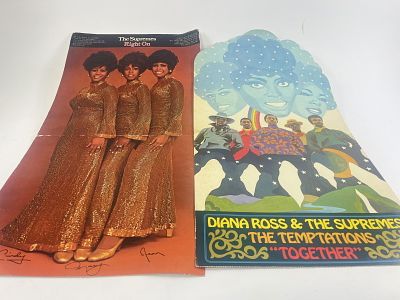 Pair of posters The Supremes and Diana Ross and The Supremes The Temptations Together