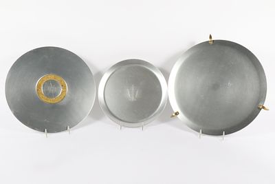 Kensington Lurelle Guild 3 Aluminum Trays 16" Diam. (Largest). Kensington Lurelle Guild 3 