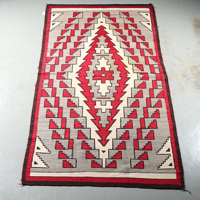 Navajo Native American Ganado Klagetoh blanket rug weaving. 45H x 80W. Navajo Native American 