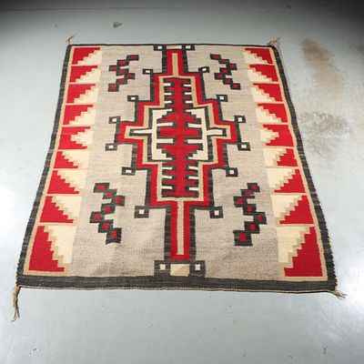 Navajo Native American Ganado Kagetoh blanket rug weaving 46H x 60W. Navajo Native American 