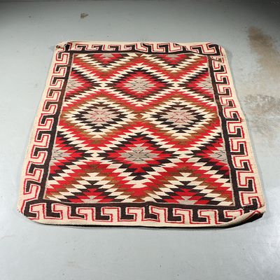 Navajo Native American Eye Dazzler blanket rug weaving. 41 1/2H x 50W. Navajo Native American 