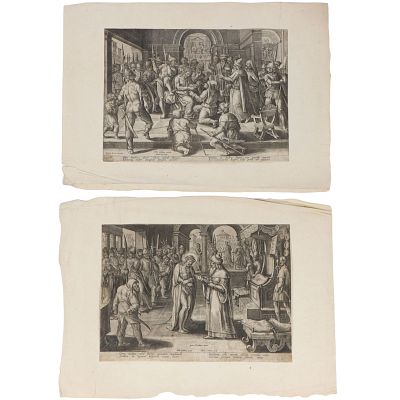 After Jan (Johannes Stradanus) van der Straet, Flemish (1523-1605), scenes from the Passion of. A 