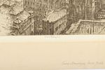 Kerr Eby, Canadian (1890-1946), Two Bridges, New York, NYC, etching, 8"H x 15"W (plate), 11 1/2"H xImage - 3