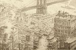 Kerr Eby, Canadian (1890-1946), Two Bridges, New York, NYC, etching, 8"H x 15"W (plate), 11 1/2"H xImage - 8