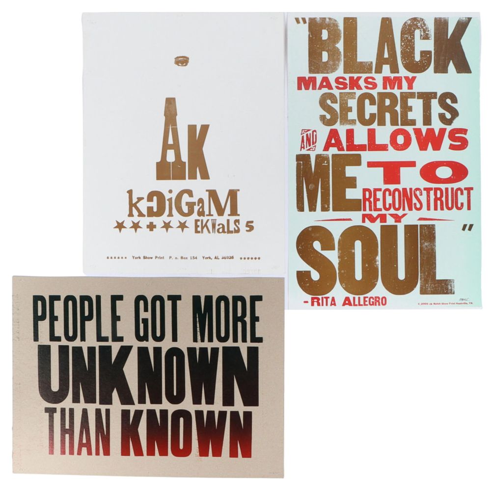 Carl Pope, Indiana, New York (b. 1961), Black Masks my Secrets / Magick / People Got More Unknown, 3