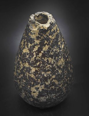 Egyptian Diorite Macehead Vase, Ancient Egypt, Old Kingdom, 3rd to 6th Dynasty
This Egyptian 
