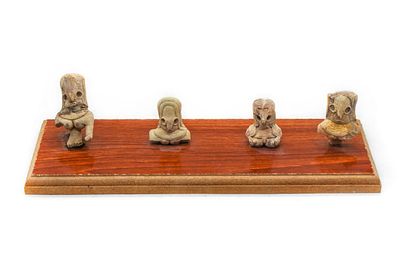 Rare Collection of four Terracotta Female Fertility Goddess figures, Mehrgarh Culture, Indian. Th 