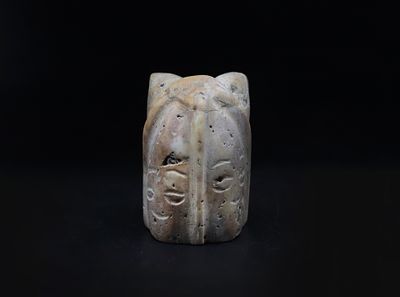 Ancient carved Stone chess piece, Tepe Madrasa, Nishapur middle Islamic period. Islamic Eastern. 