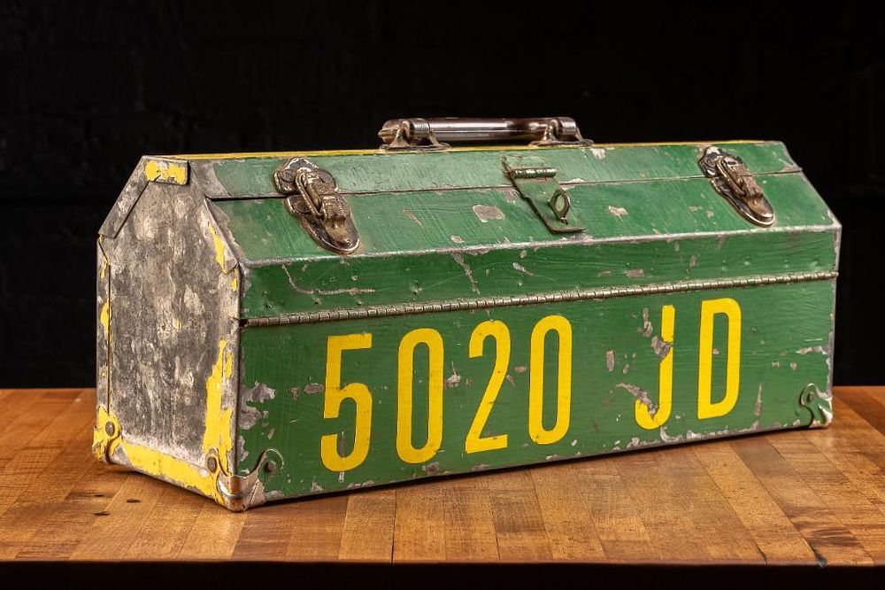 Lot 213: Vintage Double Layer Toolbox