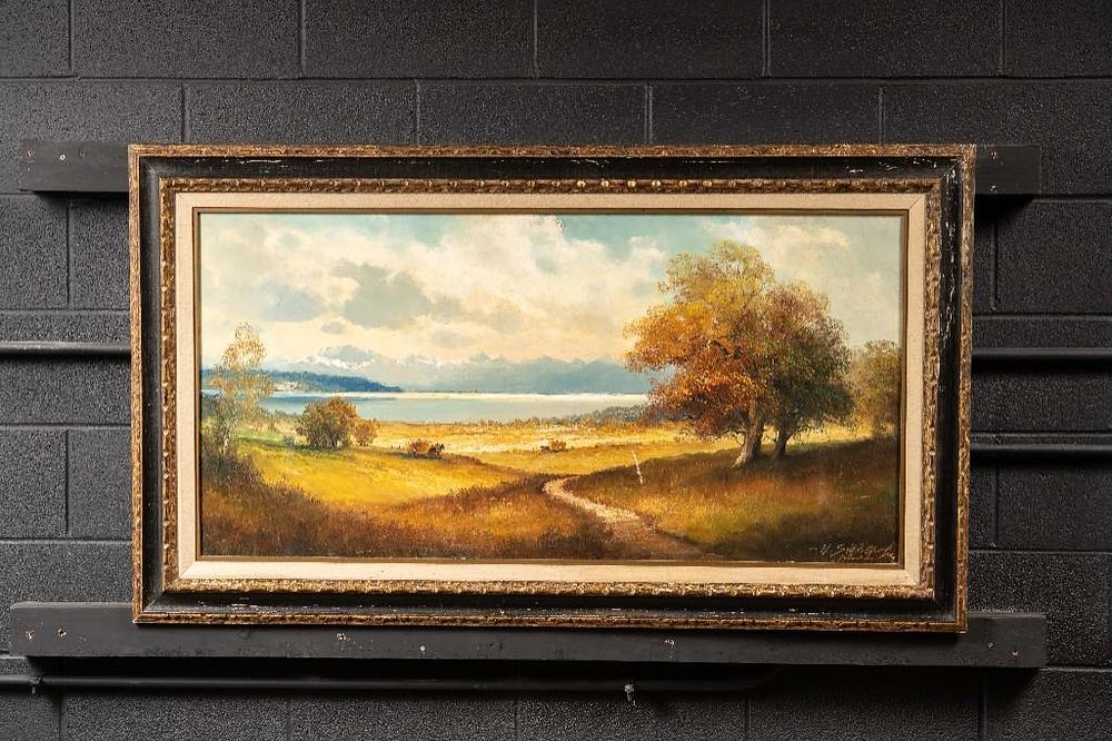 Lot 218: c. 1910s Original Stadelhofer Oil Painting