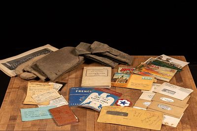 WWII Ephemera Lot with Letters & Field Manuals. Item SKU: 5011 Lot of WWII-era military ephemera 