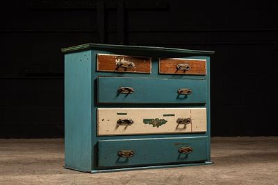 Eclectic Chippy Farmhouse Dresser. Item SKU: 6764 American workshop rustic dresser with 