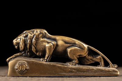 Early 1900s Lions International Lion Paperweight. Item SKU: 13101 c. 1910s; mfd. for The 