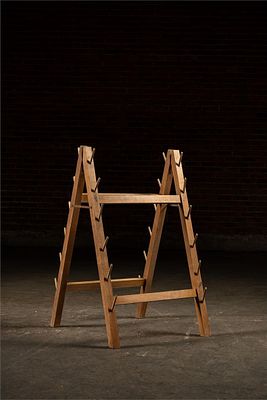 Antique Wooden A-Frame Drying Rack with Pegs. Item SKU: 15699 Utilitarian wooden drying rack 