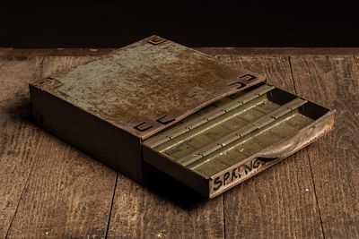 Vintage Industrial Parts Drawer by Equipto. Item SKU: 16025 c. 1940s-1950s; Equipto Electronics 