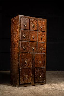 Antique Wooden 13 Drawer Apothecary Cabinet. Item SKU: 104145 This antique apothecary cabinet 
