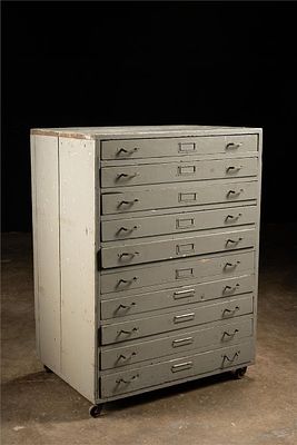 Vintage Industrial Machinist Cabinet In Gray. Item SKU: 104153 This industrial cabinet features 