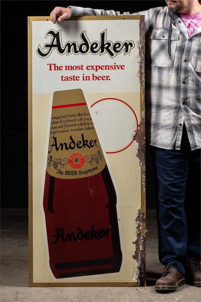 Lot 178: Pabst Andeker Large Beer Sign