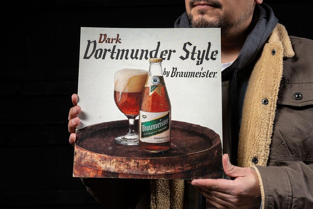 Lot 180: Braumeister Dark Dortmunder Beer Cardboard Standee