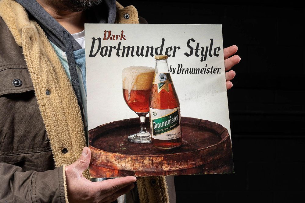 Lot 181: Braumeister Dark Dortmunder Beer Cardboard Standee