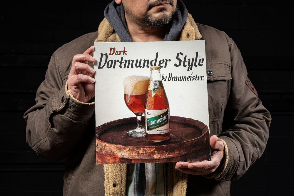 Lot 182: Braumeister Dark Dortmunder Beer Cardboard Standee